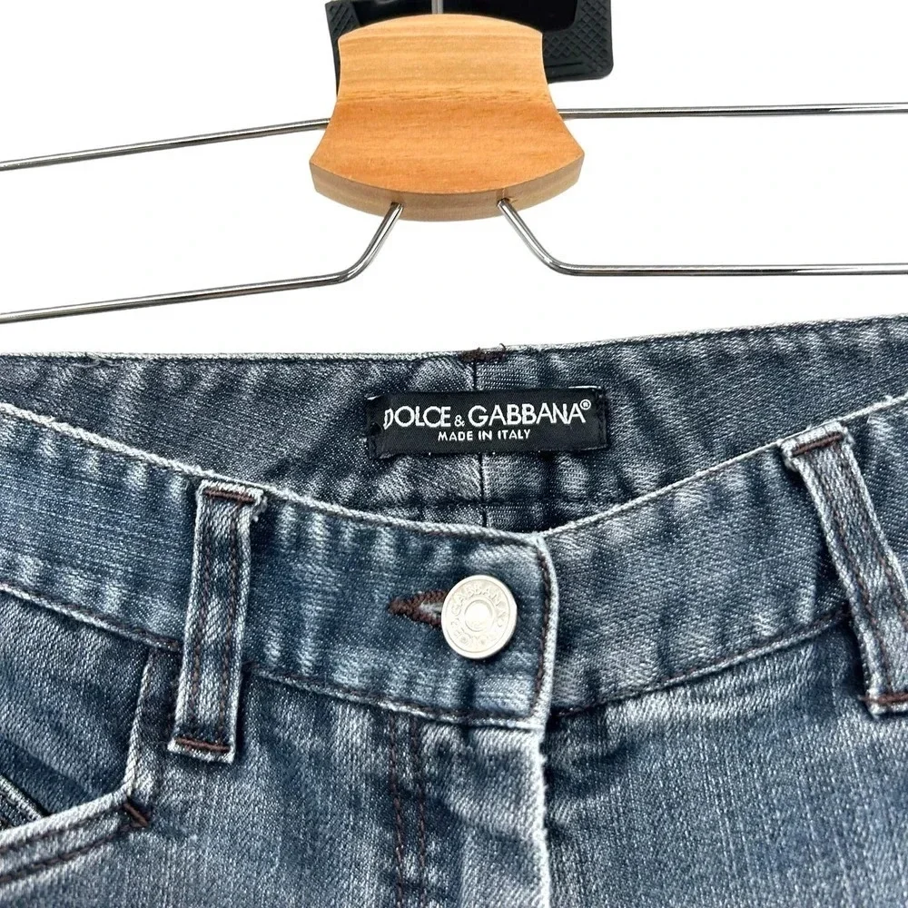 Dolce & Gabbana Low Rise Straight Leg Zipper Ankle Y2K‎ Jeans Size US 8